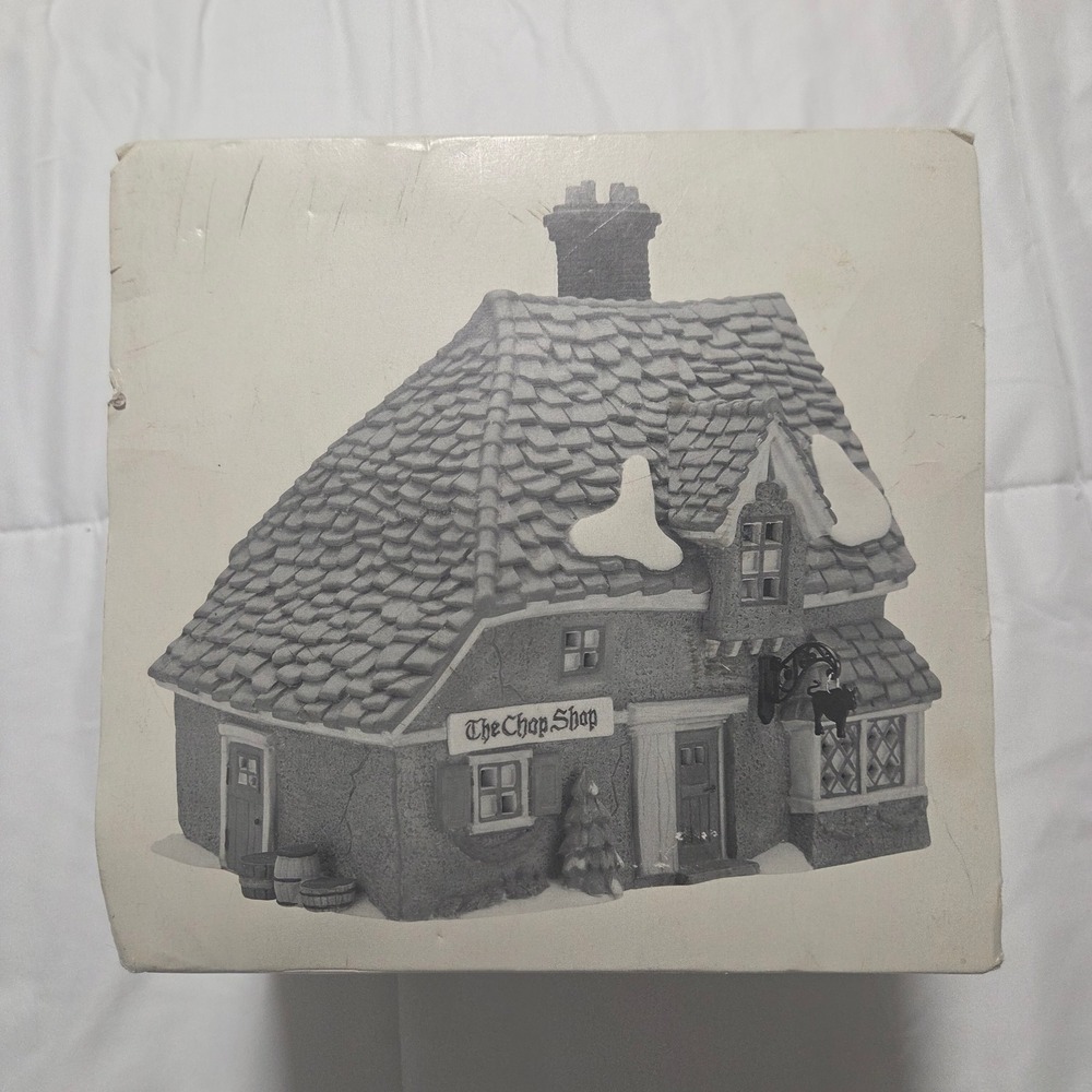 Department 56 Dickens Village Series The Chop Shop 58331 Lighted Porcelain House